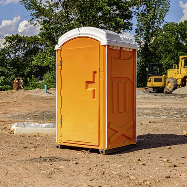 how often are the portable restrooms cleaned and serviced during a rental period in Inchelium